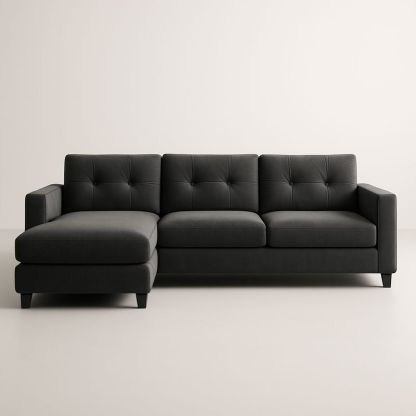 Canapé d'angle en tissu et trois places-Havenoviva