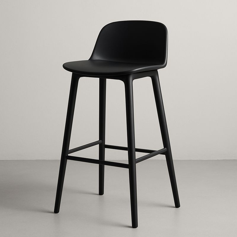 Tabouret de Bar en Polypropylène Noir-Havenoviva