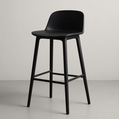 Tabouret de Bar en Polypropylène Noir-Havenoviva
