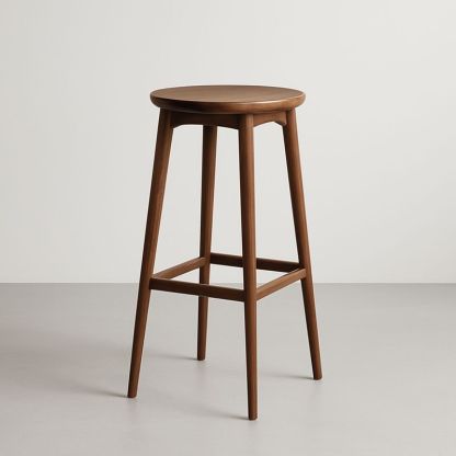 Tabouret de Bar en Bois Noyer 75 cm-Havenoviva