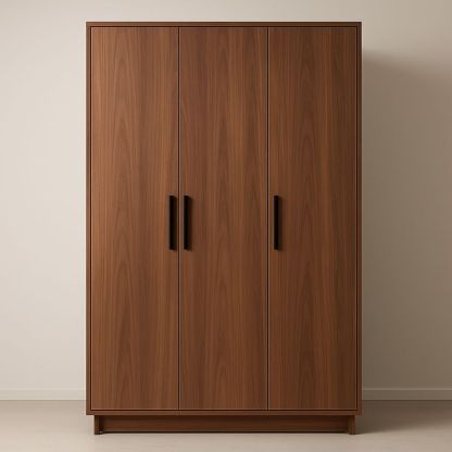 Armoire en Bois de Noyer avec Poignées Noires 180cm-Havenoviva