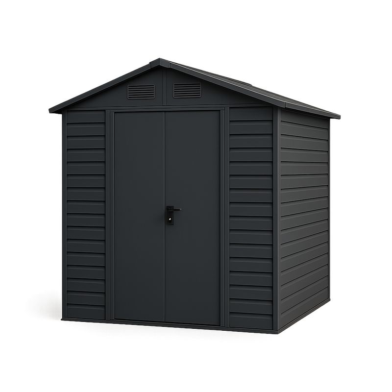 Abri de jardin en métal Gris anthracite 195x122x207 cm-Havenoviva