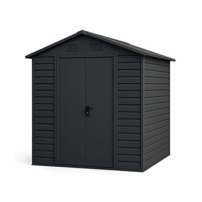 Abri de jardin en métal Gris anthracite 195x122x207 cm-Havenoviva