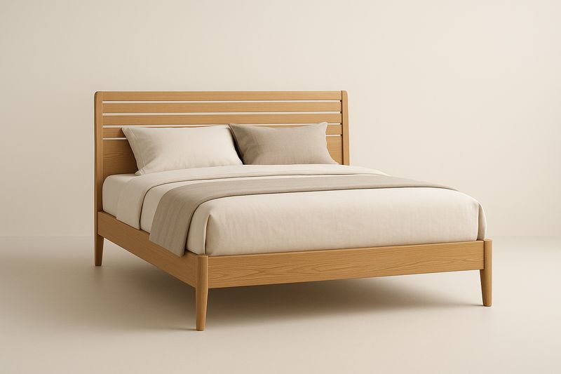 Lit double en bois chêne-Cosivita