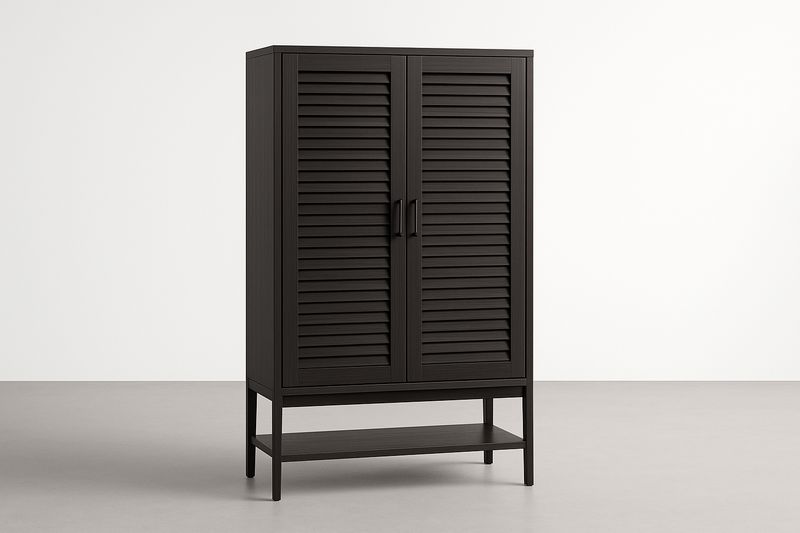 Armoire à deux portes métalliques avec étagère basse 180cm-Cosivita