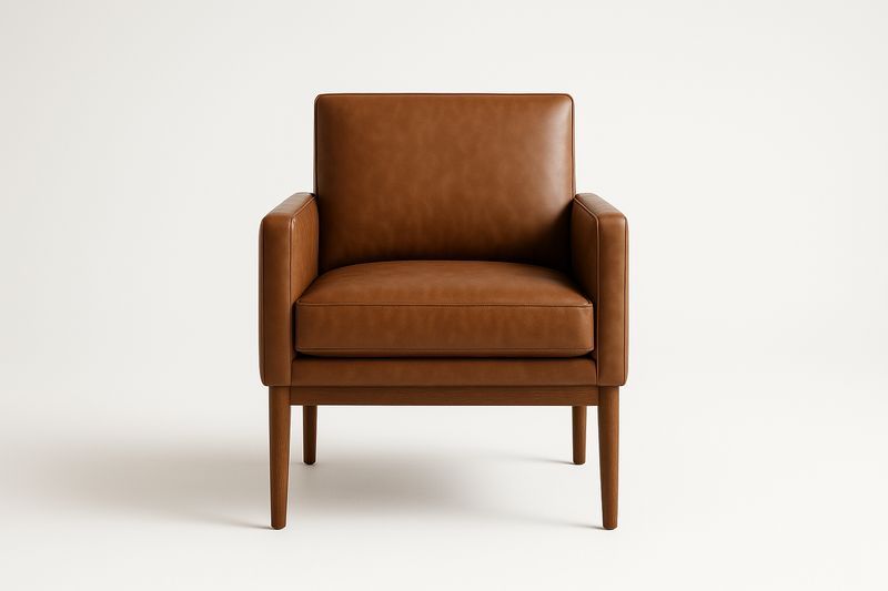 Fauteuil cuir synthétique marron 75x80x75 cm-Cosivita