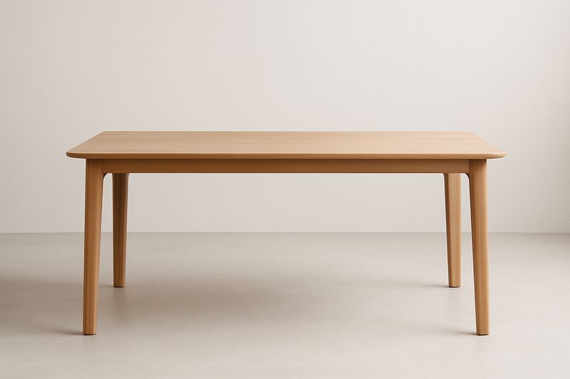 Table Rectangulaire en Bois Clair 180x90x75 cm-Cosivita