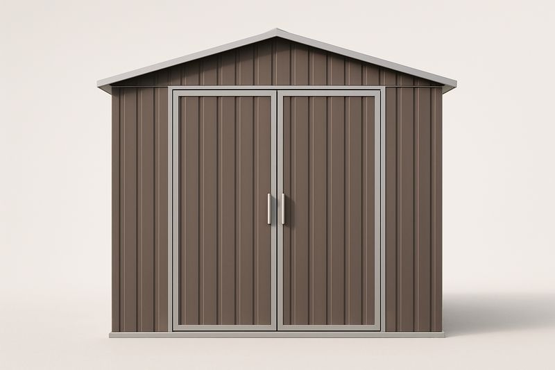 Abri de Jardin Métal Acier Galvanisé Marron-Cosivita