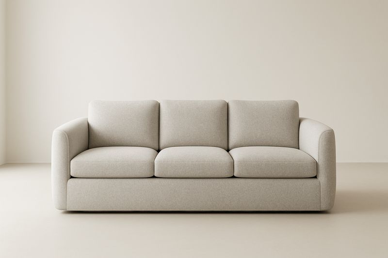 Canapé 3 places en tissu polyester Gris-Cosivita