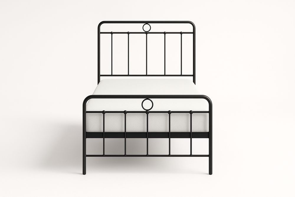 Lit métal noir 90x190 cm