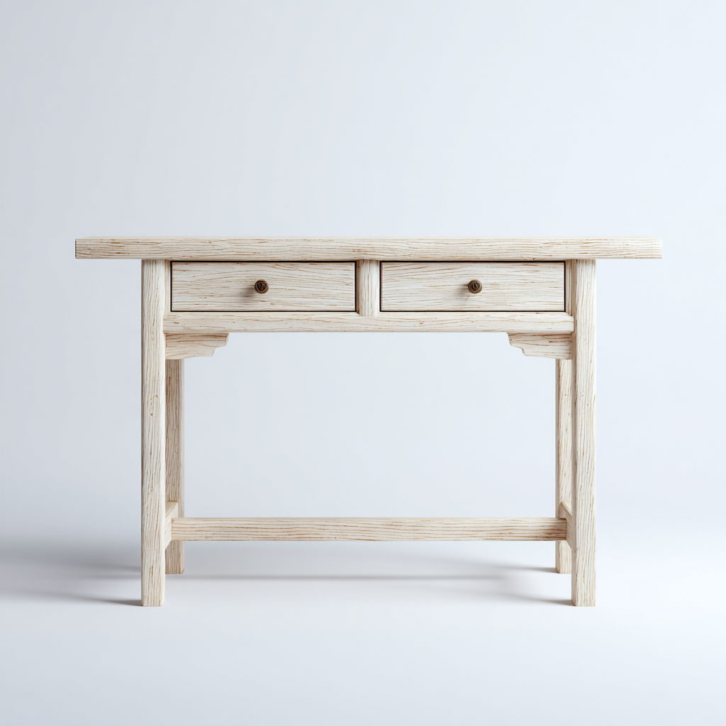 Bureau en bois - 140x70x75 cm - couleur bois naturel - pour espace de travail - design classique-Warmthovae
