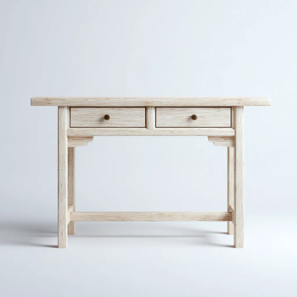 Bureau en bois - 140x70x75 cm - couleur bois naturel - pour espace de travail - design classique-Warmthovae
