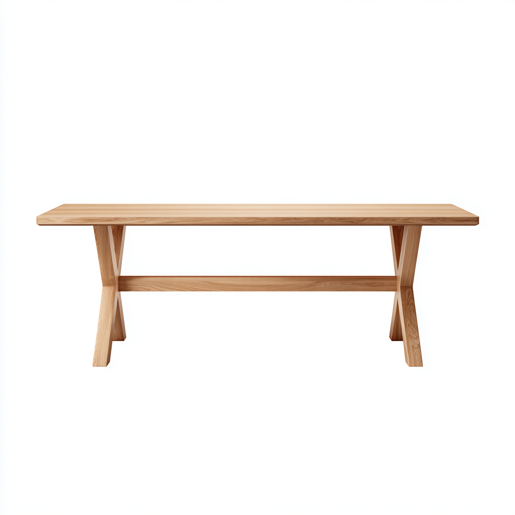 Table à manger rectangulaire en bois massif 180x85x75 cm - bois naturel clair - style scandinave - adaptée pour salle à manger-Warmthovae