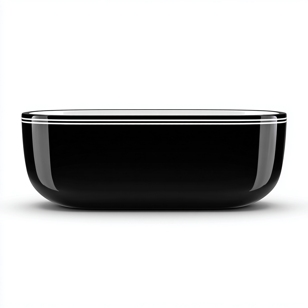 Baignoire autoportante acrylique 168x78x60 cm - noir-blanc - design moderne - adaptée à la salle de bain-Warmthovae