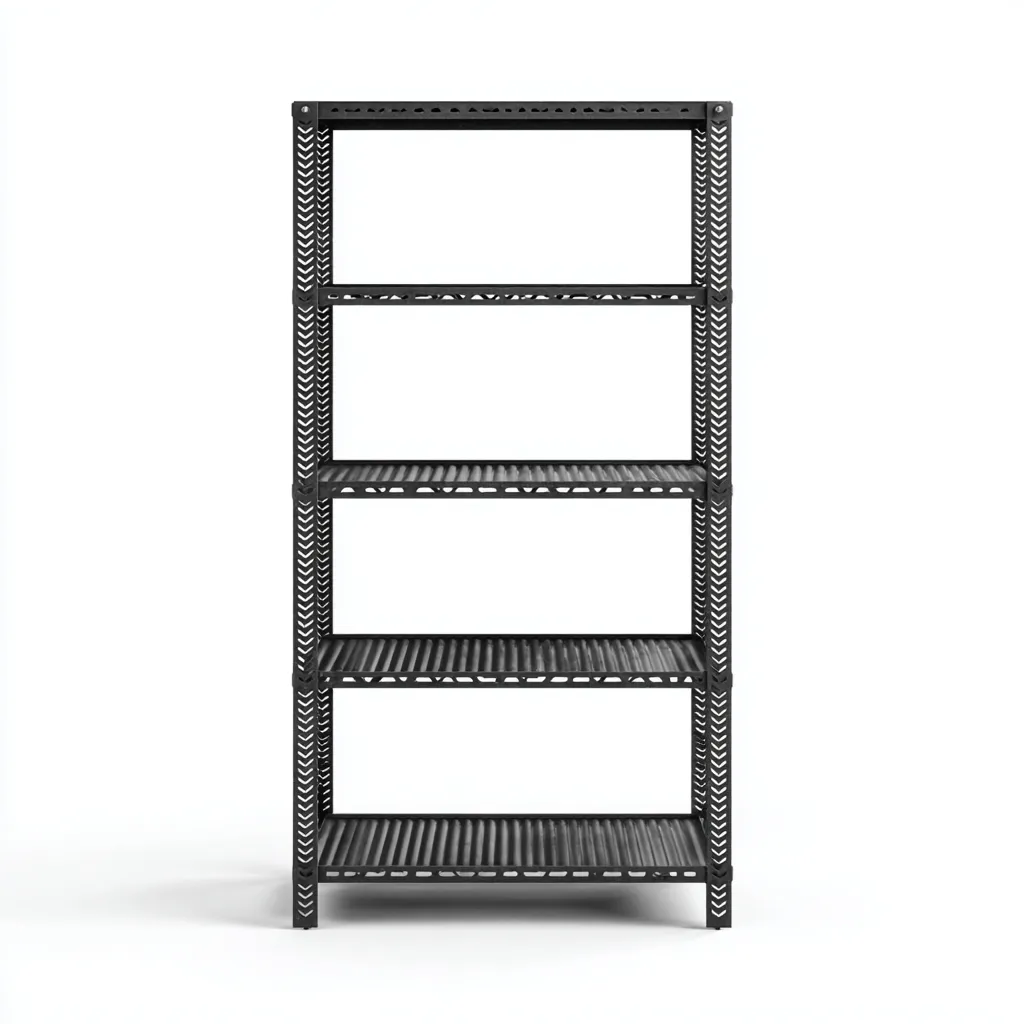 Bibliothèque en métal 90x35x180 cm - noir - rangement garage-bureau - style industriel-Warmthovae