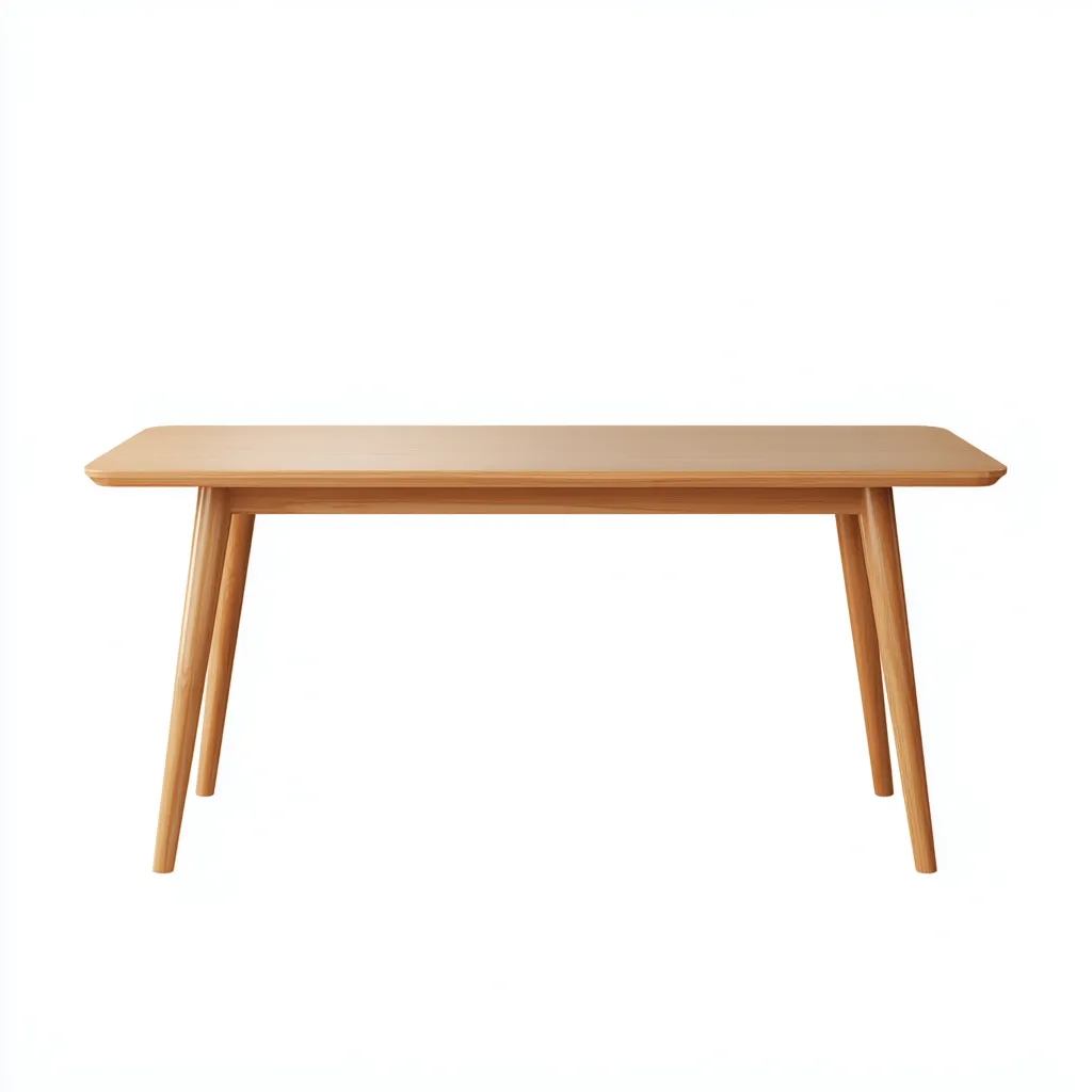 Table à manger en bois massif 150x75x75 cm - bois naturel - style scandinave - adaptée pour salle à manger-Warmthovae