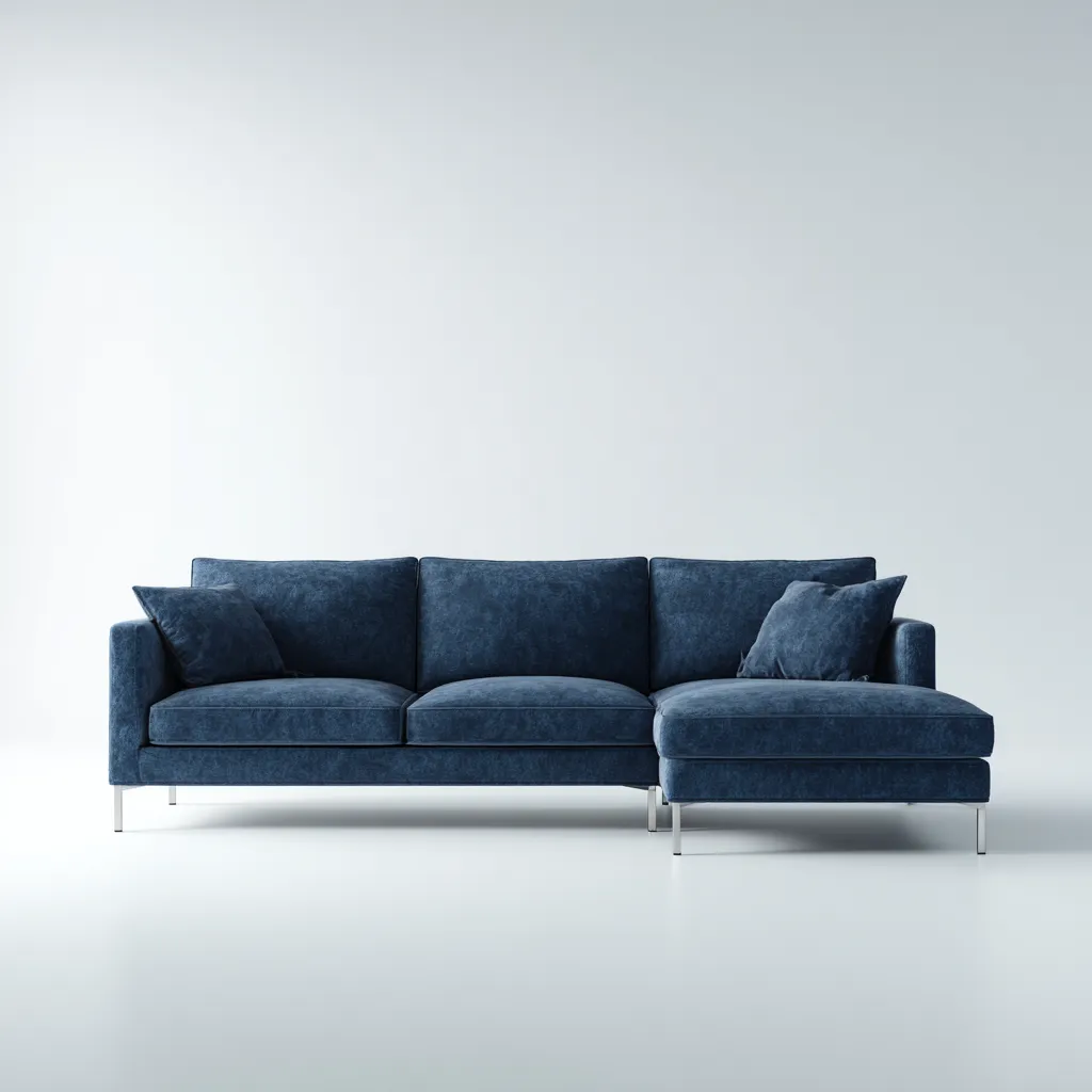 Canapé d'angle tissu 300x185x90 cm - bleu foncé - design moderne - adapté au salon-Warmthovae