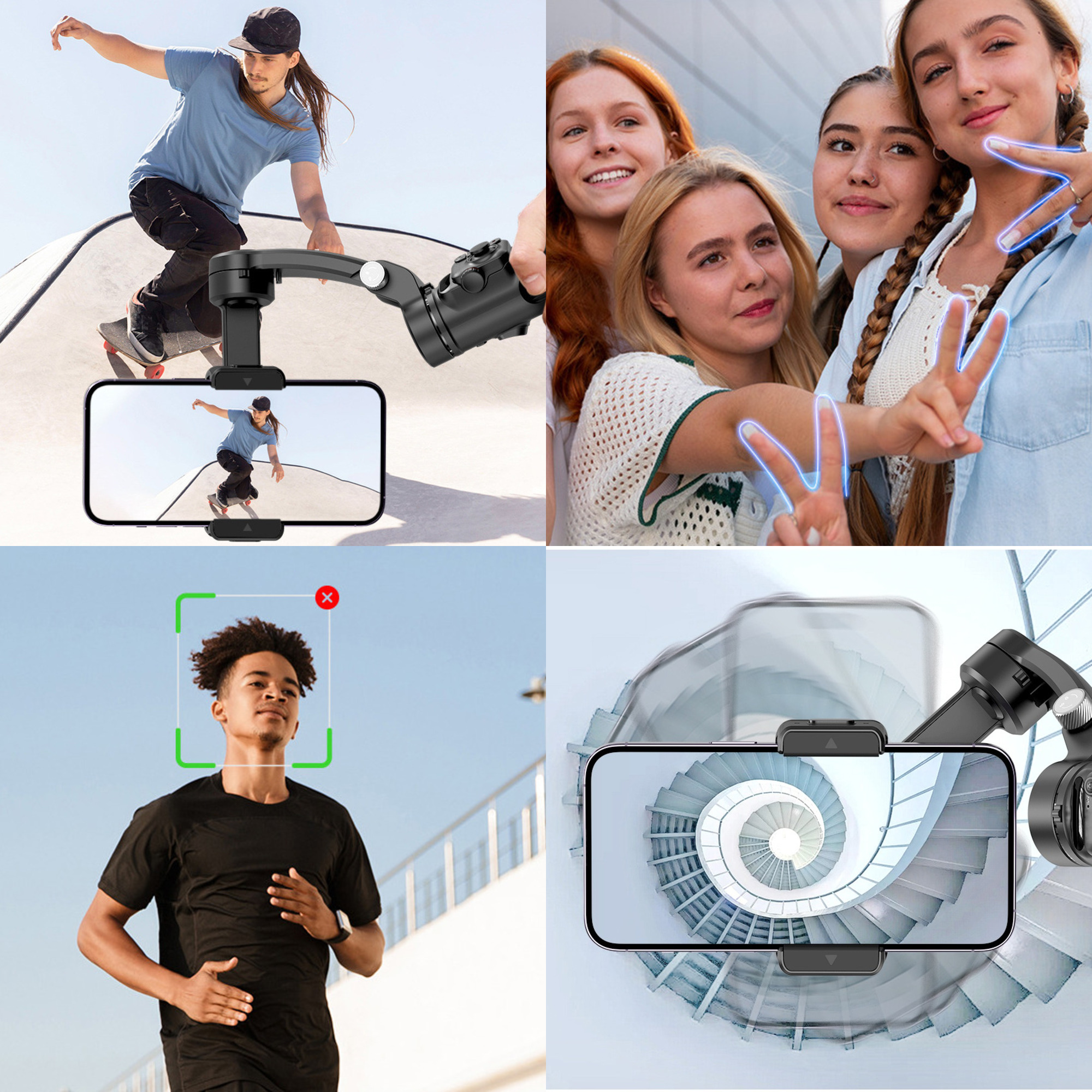 Gimlago 3-Axis Smartphone Gimbal Stabilizer with Auto-Follow