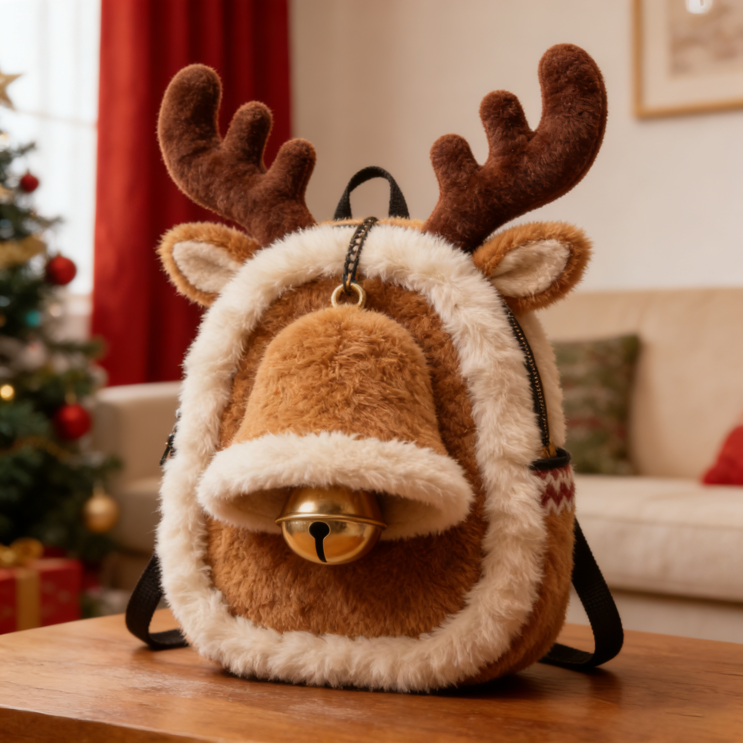 Snowflake Reindeer Furry Creative Backpack Mini Cute Backpack