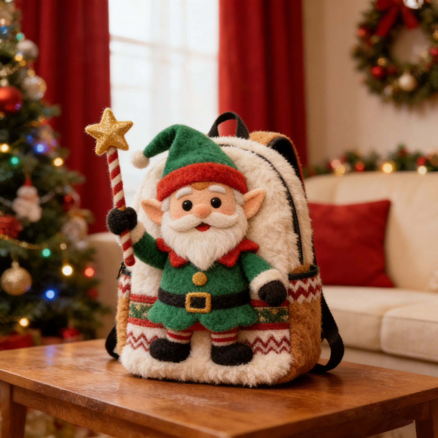 Spoof Santa Claus Cute Backpack