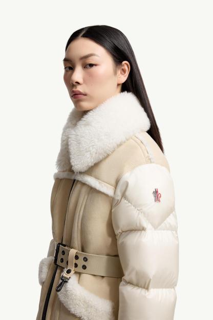 Alvernia Belted Shearling Down Jacket
