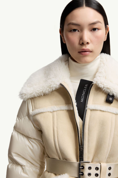 Alvernia Belted Shearling Down Jacket