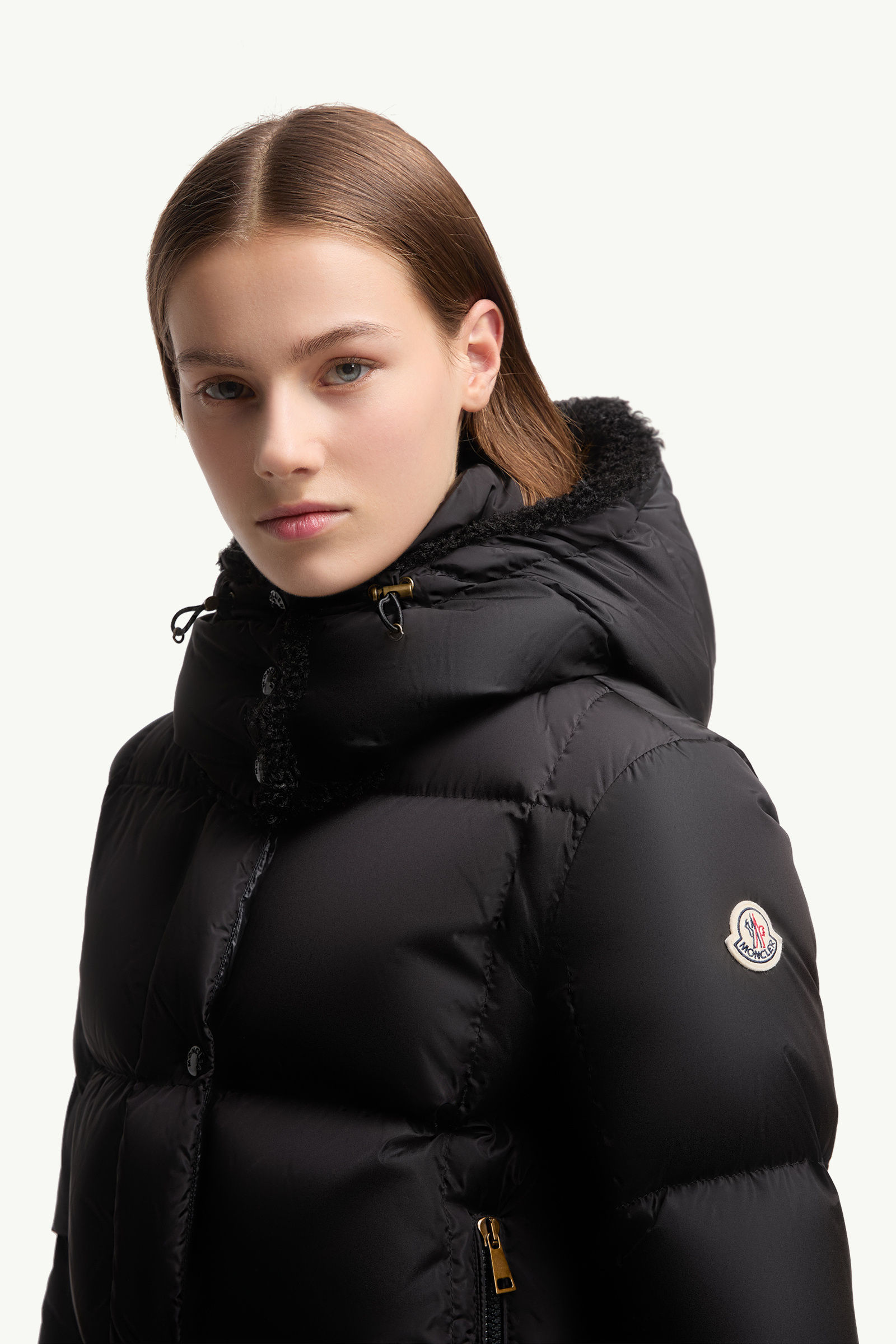 Castelnou Square-Quilted Hooded Short Down Jacket