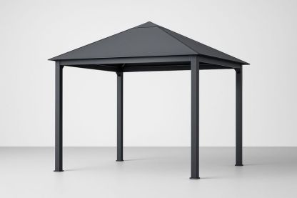 Gazebo in Alluminio Nero 300x300 cm
