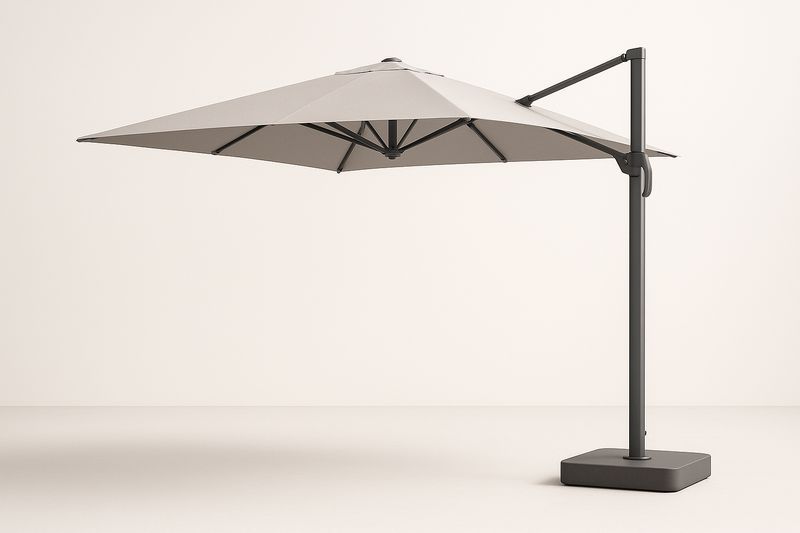 Ombrellone da Giardino in Alluminio e Poliestere Grigio 300x400 cm