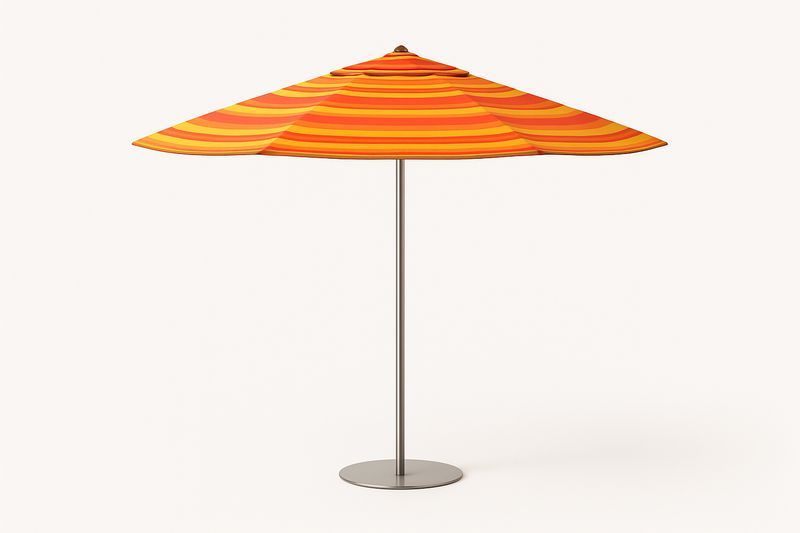 Ombrellone tondo in poliestere con palo in acciaio inox