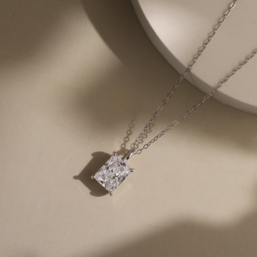 💎Luxury Solitaire Ideal Cut Moissanite Necklace✨