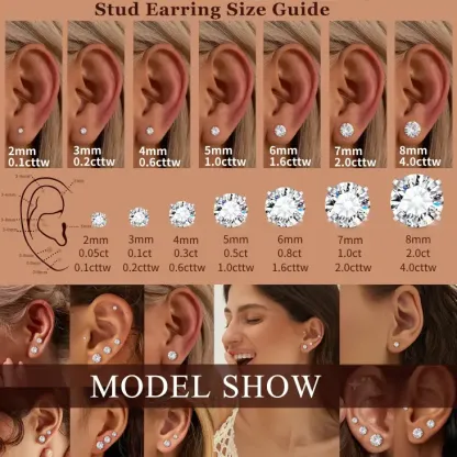 🔥Hot Sale🔥Brilliant 4-Prong Moissanite Stud Earrings💎
