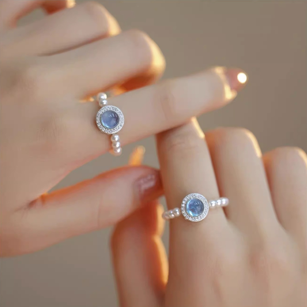 Aquamarine Akoya Pearl Set