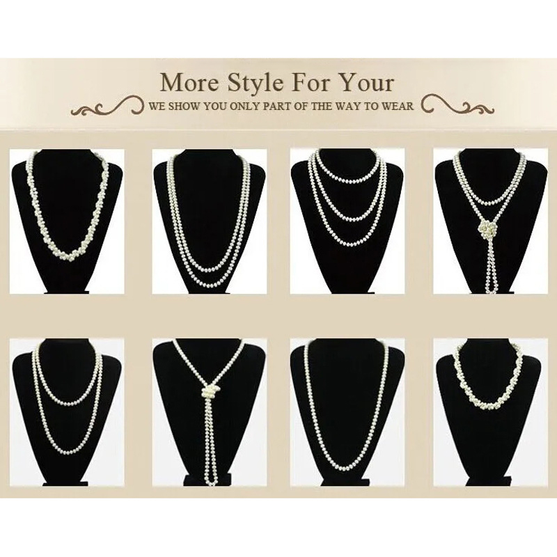 Elegant Long Pearl Necklace