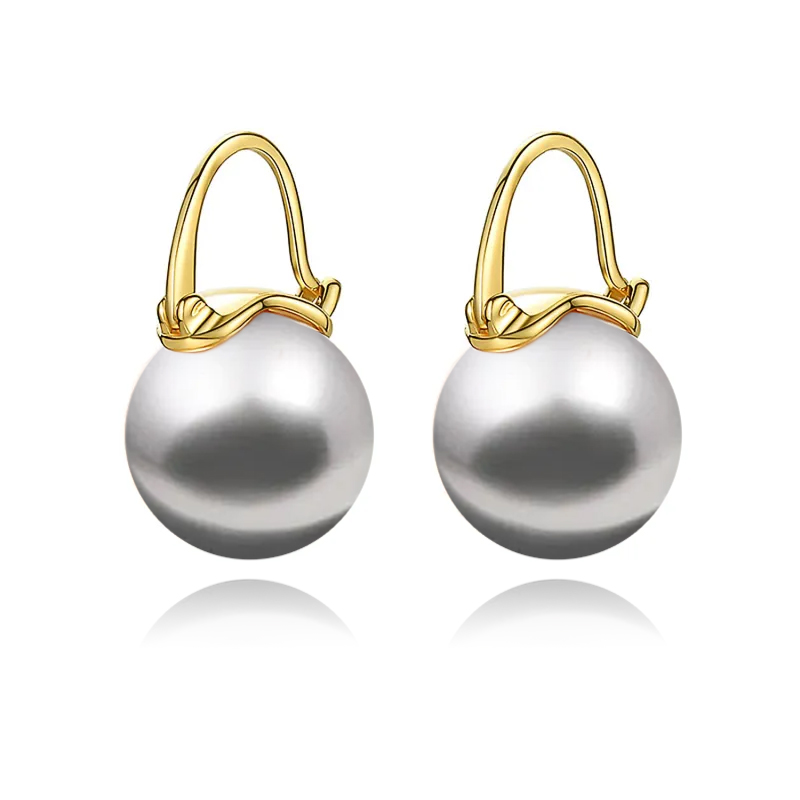 Elegant 925 Sterling Silver Pearl Drop Earrings