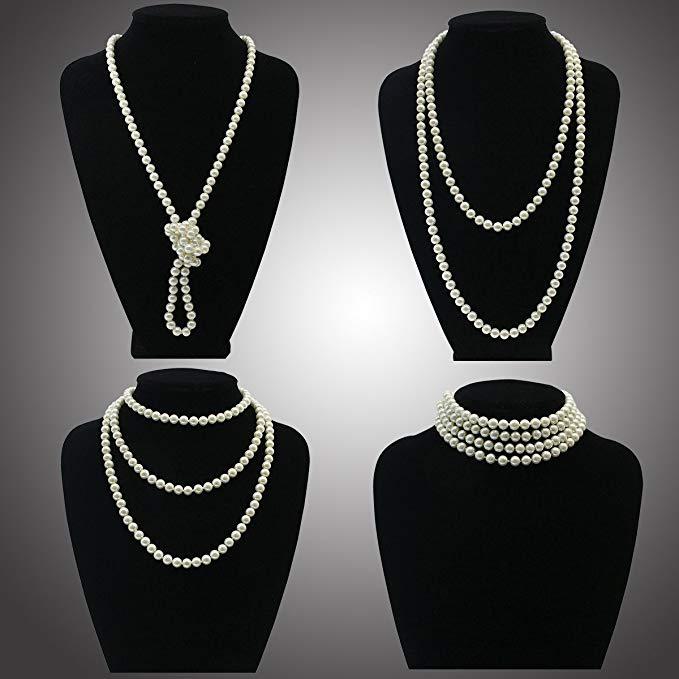 Elegant Long Pearl Necklace