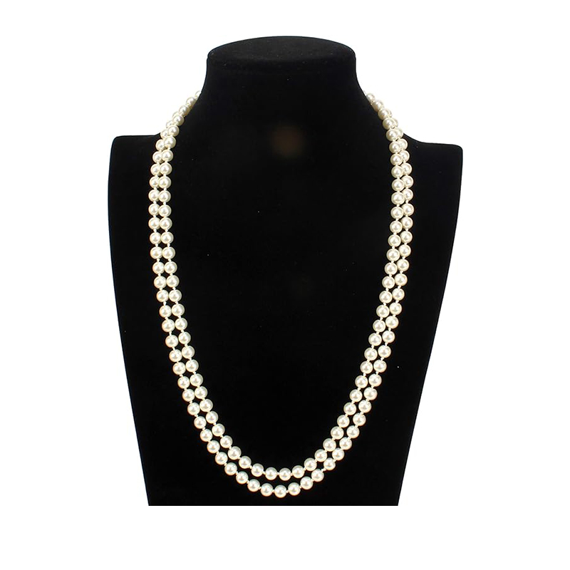Elegant Long Pearl Necklace