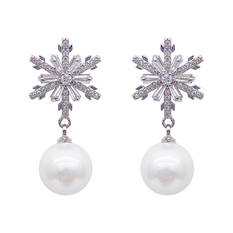 AAAA Akoya Snowflake Pearl Earrings