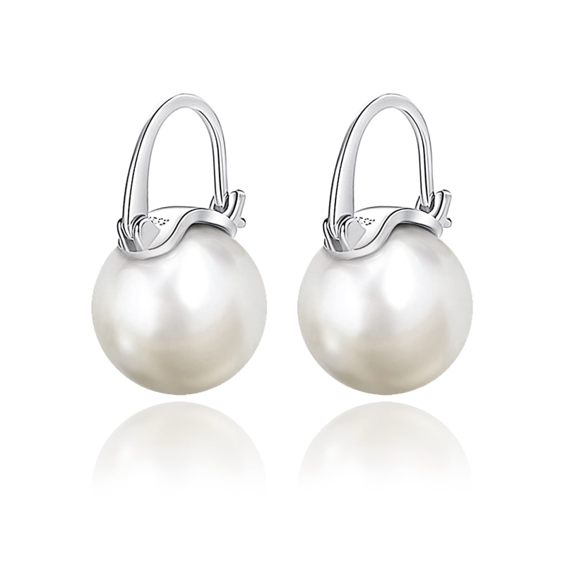 Elegant 925 Sterling Silver Pearl Drop Earrings