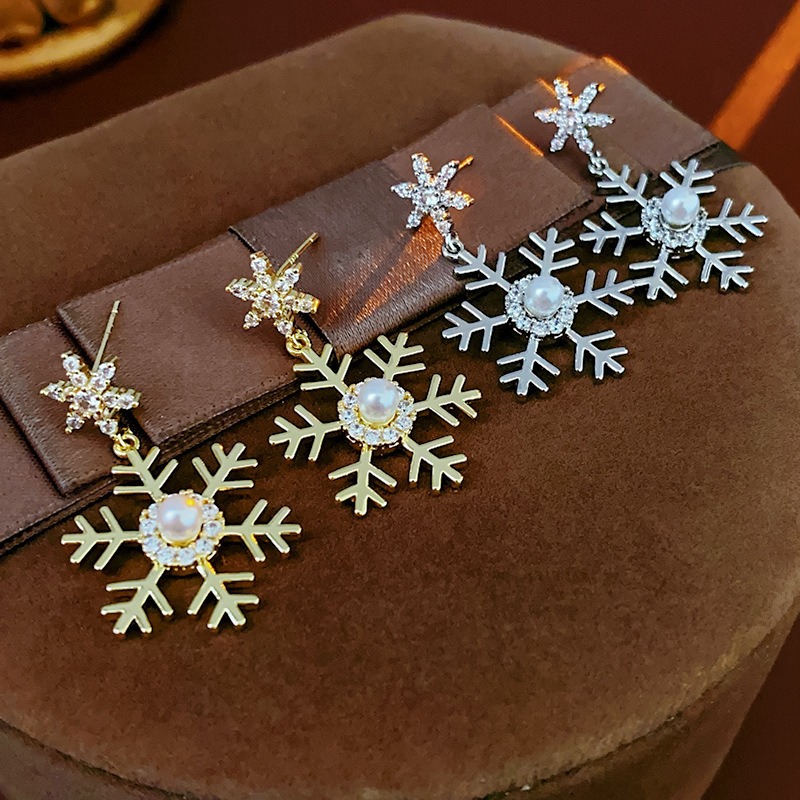 AAAA Akoya Snowflake Pearl Earrings