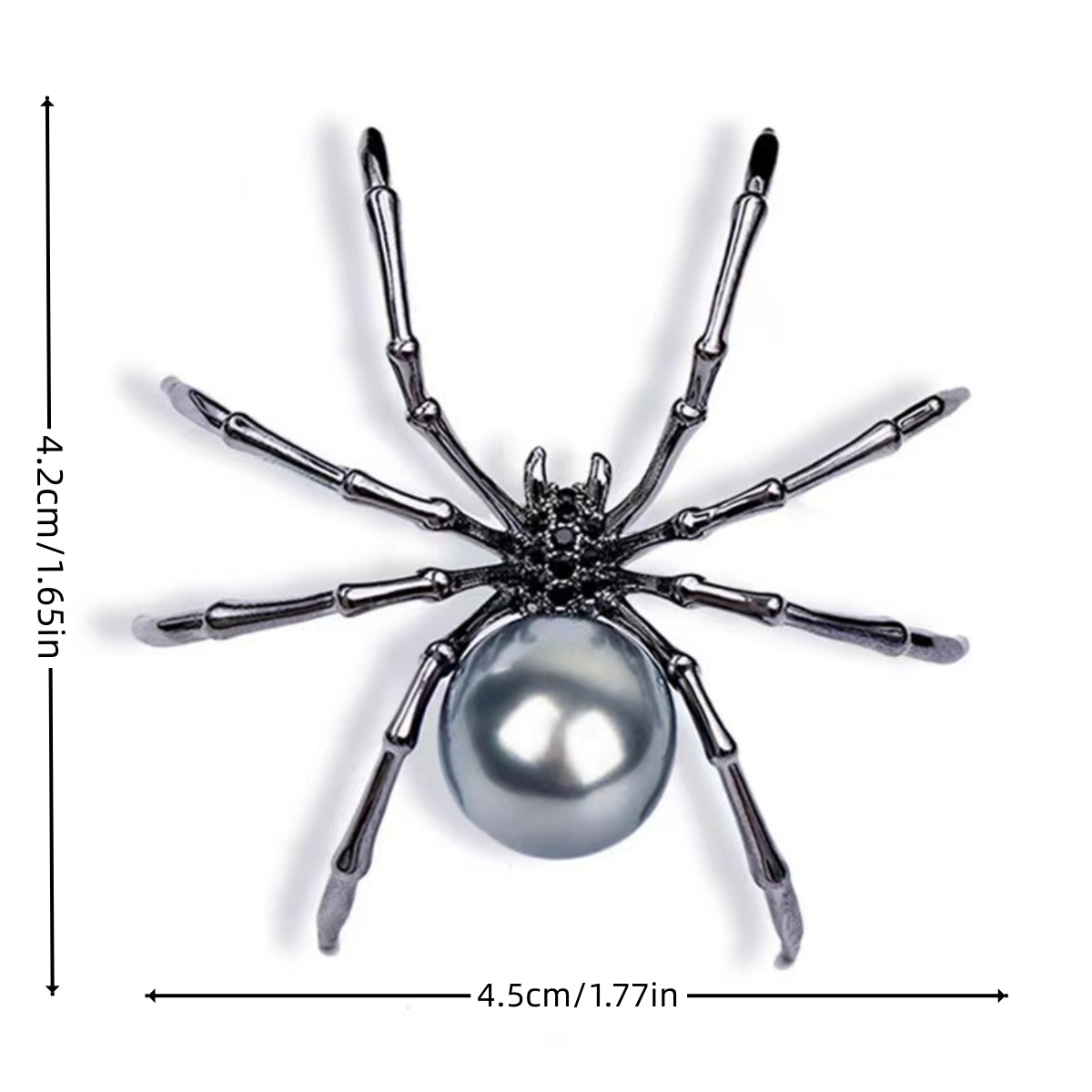 🕷Stunning Big Black Spider Pearl Earrings🕷