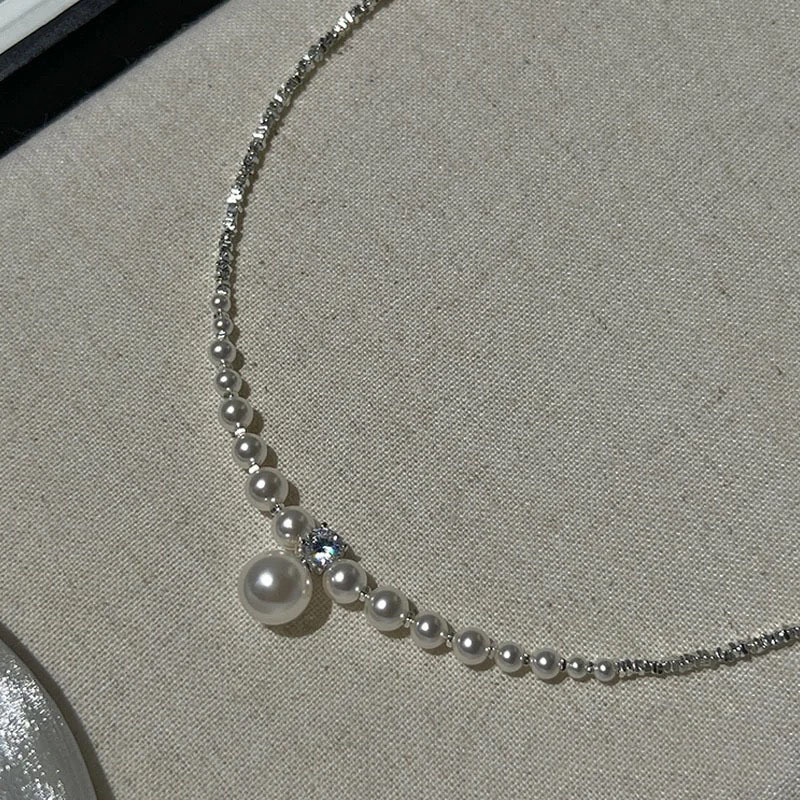 ⏰Limited Discount Time 49% OFF⏰S925 Sterling Silver Japan Top Akoya Pearl Diamond Necklace