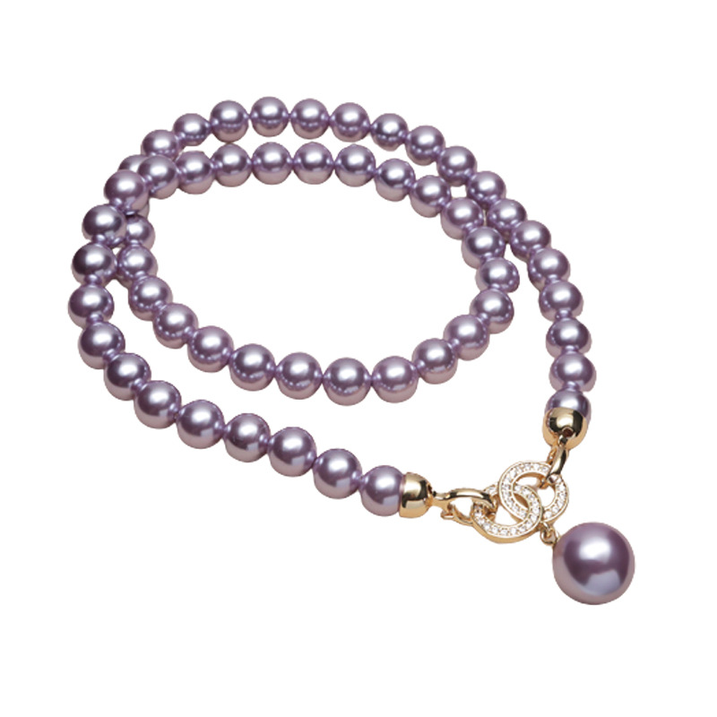 Fashionable Pearl Necklace Niche Micro-paved Zircon Pearl Necklace