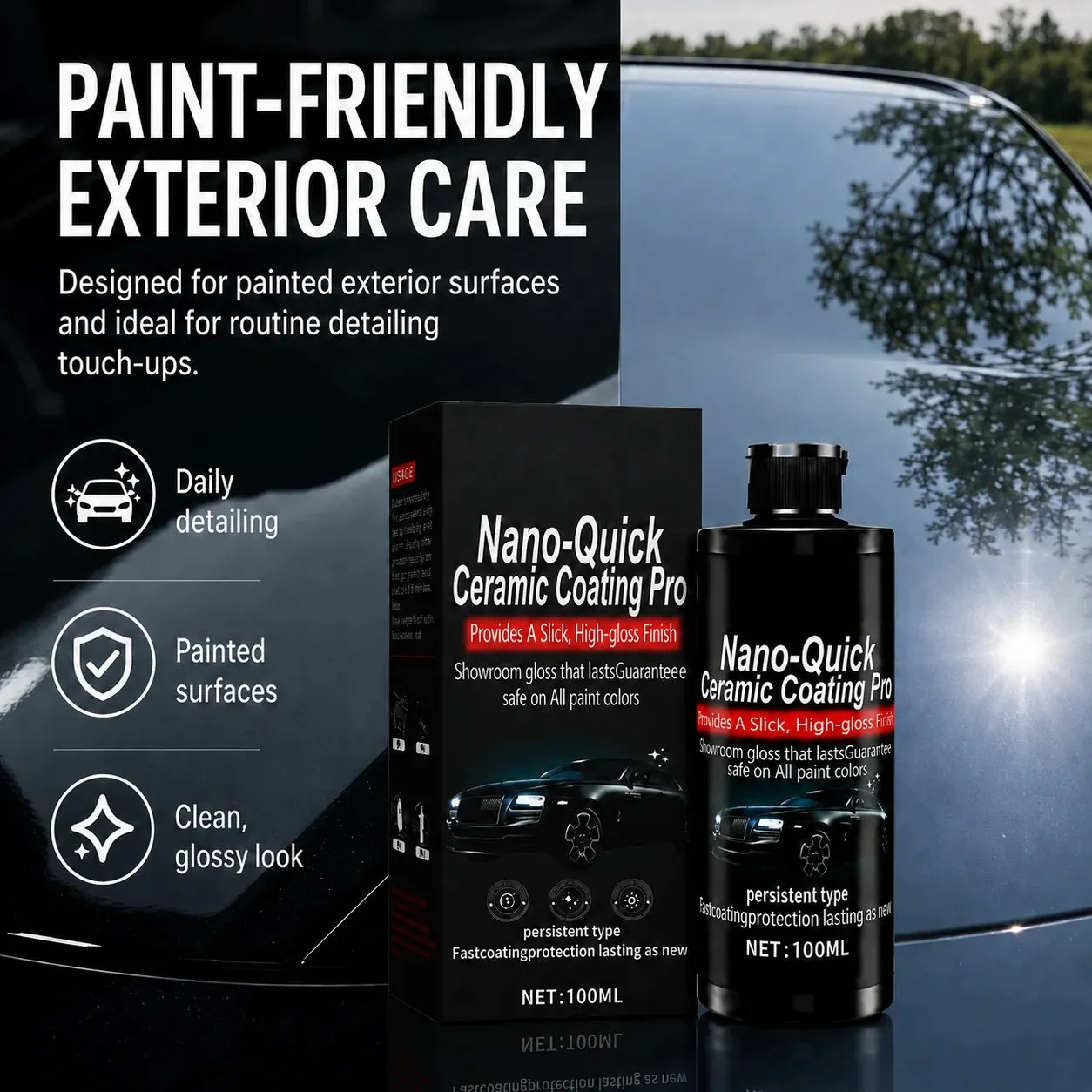 Nano ceramic coating effect