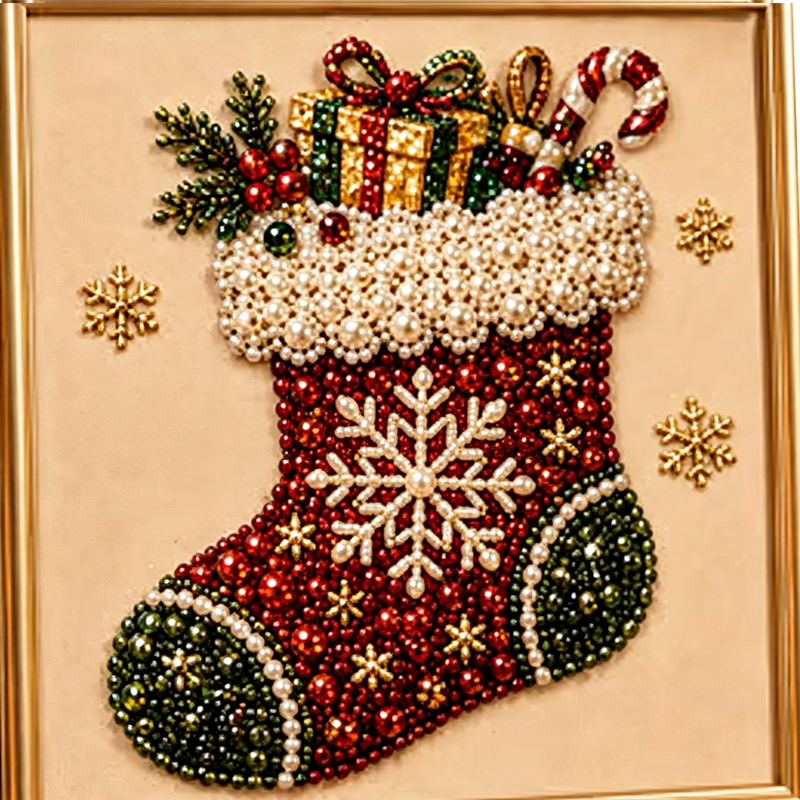 ⏳Ostatnia Wyprzedaż Błyskawiczna!🎁💎Zestaw do samodzielnego malowania diamentami z perełkami świątecznymi🎨Relaksujący i przyjazny dla początkujących🧘
