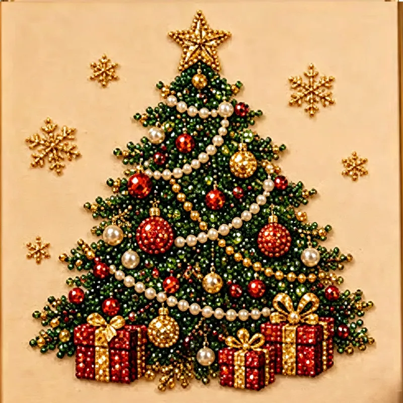 ⏳Ostatnia Wyprzedaż Błyskawiczna!🎁💎Zestaw do samodzielnego malowania diamentami z perełkami świątecznymi🎨Relaksujący i przyjazny dla początkujących🧘