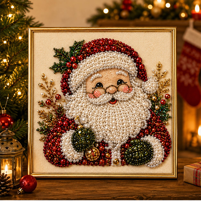 ⏳Ostatnia Wyprzedaż Błyskawiczna!🎁💎Zestaw do samodzielnego malowania diamentami z perełkami świątecznymi🎨Relaksujący i przyjazny dla początkujących🧘