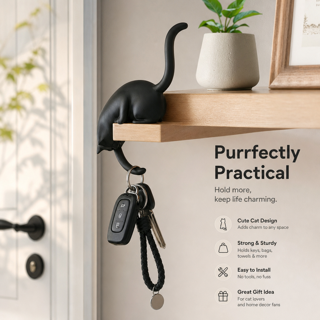 Cat hook holding keys