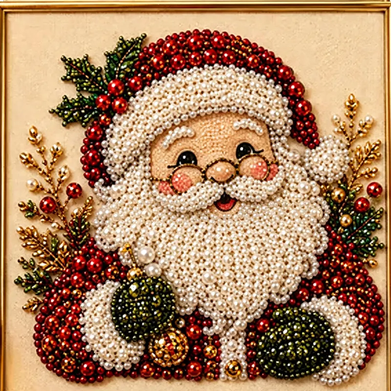⏳Ostatnia Wyprzedaż Błyskawiczna!🎁💎Zestaw do samodzielnego malowania diamentami z perełkami świątecznymi🎨Relaksujący i przyjazny dla początkujących🧘
