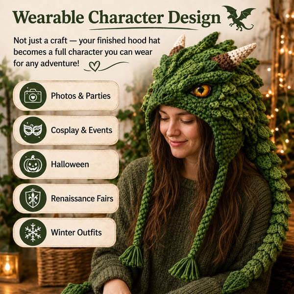 🔥POSLEDNÝ DEŇ ZĽAVA 50% - 🧵Sada na háčkovanie fantasy kapucne – Vytvorte si vlastný magický nositeľný klobúk s postavičkou🎁Vhodné pre začiatočníkov
